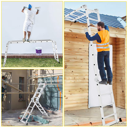 Herrselsam Multifunktionsleiter 4x4 470CM Alu Räder