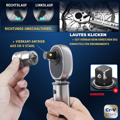 S&R Drehmomentschlüssel Set 40-210 Nm - 1/2 Zoll Antrieb