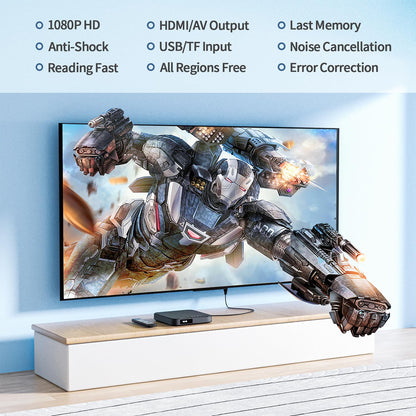 DESOBRY Mini DVD Player MD115B mit HDMI 1080P, regionenfrei