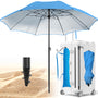 4smile Reise-Sonnenschirm Strand Ø 160 cm, blau, faltbar, UPF 50+ mit Schutzhülle