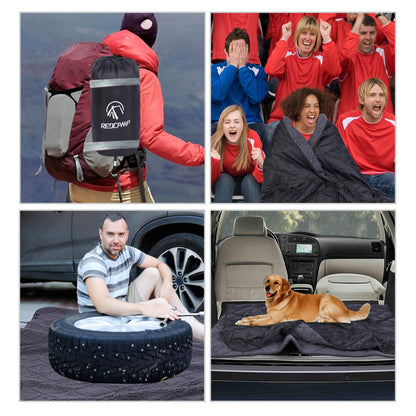 REDCAMP Campingdecke mit Sherpa-Futter, winddicht, 200 x 200 cm