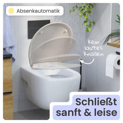 instmaier Alma WC-Sitz oval mit Absenkautomatik – Bahama Beige