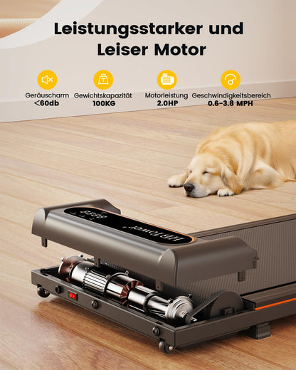 HBTower Walking Pad Laufband – Unter Schreibtisch LED Home Büro