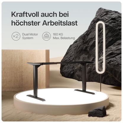 Desktronic Höhenverstellbares Schreibtisch Gestell – Elektrisch Dual-Motor