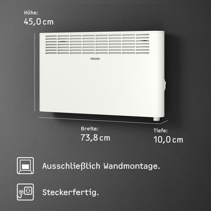 STIEBEL ELTRON CNS 2000 Plus LCD Wandkonvektor Weiss - 2 kW