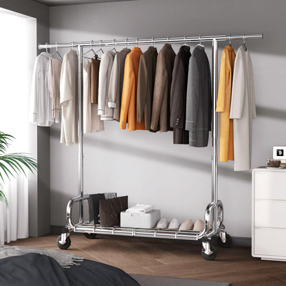 HOKEEPER Kleiderständer auf Rollen, ausziehbar, bis 211 kg belastbar