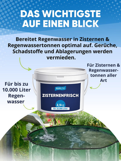 AGUALEVE Zisternenfrisch Granulat 2,5 kg für Regenwasser
