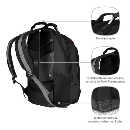 WENGER Carbon Laptop-Rucksack - 17 Zoll 30 l Schwarz 600637