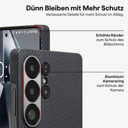 pitaka Samsung Galaxy S25 Ultra Aramid Hülle - Schwarz/Grau