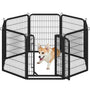 Yaheetech Welpenauslauf Freilaufgehege – 80cm 8-teilig faltbar. Faltbares Gehege aus 8 Metall-Gitterelementen; sicherer Bewegungsbereich für Welpen.