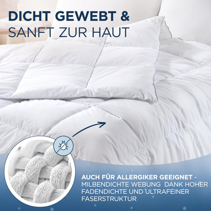 Samthus Bettdecke 135x200 cm Ganzjahresdecke mit Baumwollbezug
