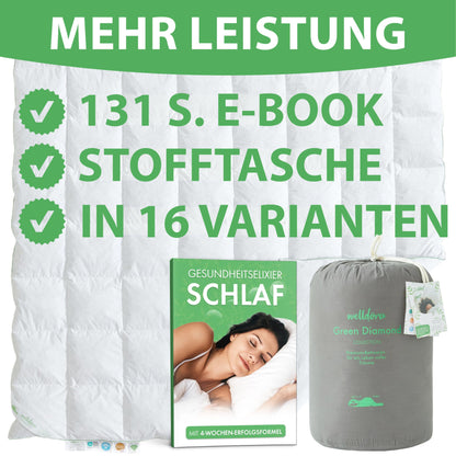 Welldora Komfort Daunendecke – 135x200 zweiteilig Federn & Daunen