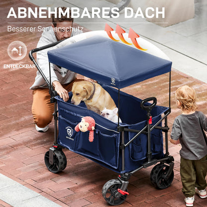 EVER ADVANCED XXL Bollerwagen faltbar – 225L, 150kg, breite Räder