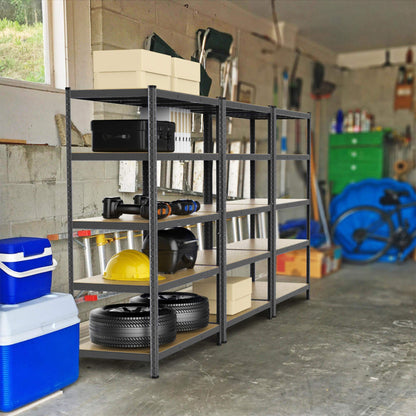 Yaheetech Schwerlastregal Metall 180x120x60 cm, 5 Böden, Schwarz