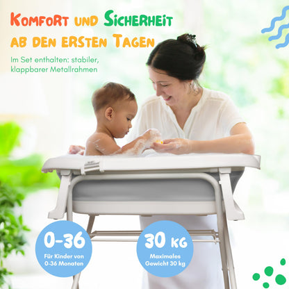 moovkee. Faltbare Stand-Babybadewanne 80cm für Neugeborene