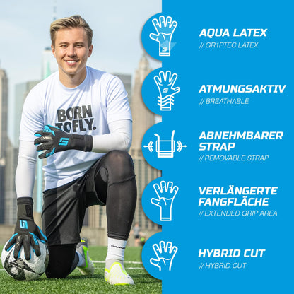 GRIPMODE Aqua Hybrid 2.0 Torwarthandschuhe Herren Fussball