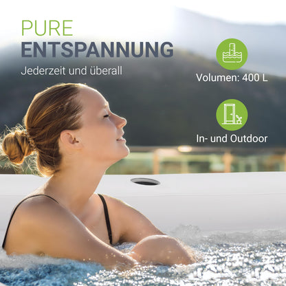 Juskys Aufblasbare Badewanne L - Outdoor Eisbad mit Rückenlehne