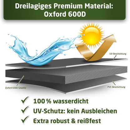 WALDNER Strandkorb Schutzhülle Oxford 600D, 120 x 90 x 160 cm, grau