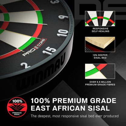 WINMAU Blade X Dartscheibe – Profi Steeldartboard für PDC-Turniere
