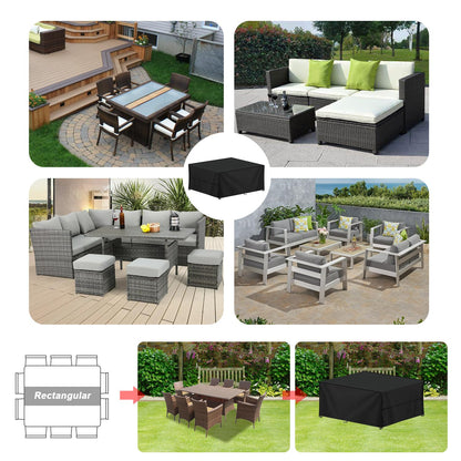 LAMUNI Gartenmöbel Abdeckung 250x200x80 cm, wasserdicht, 420D Oxford
