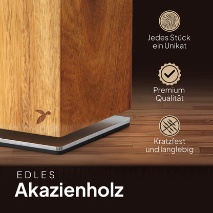 mahona Magnet-Messerblock drehbar – Akazie, unbestückt