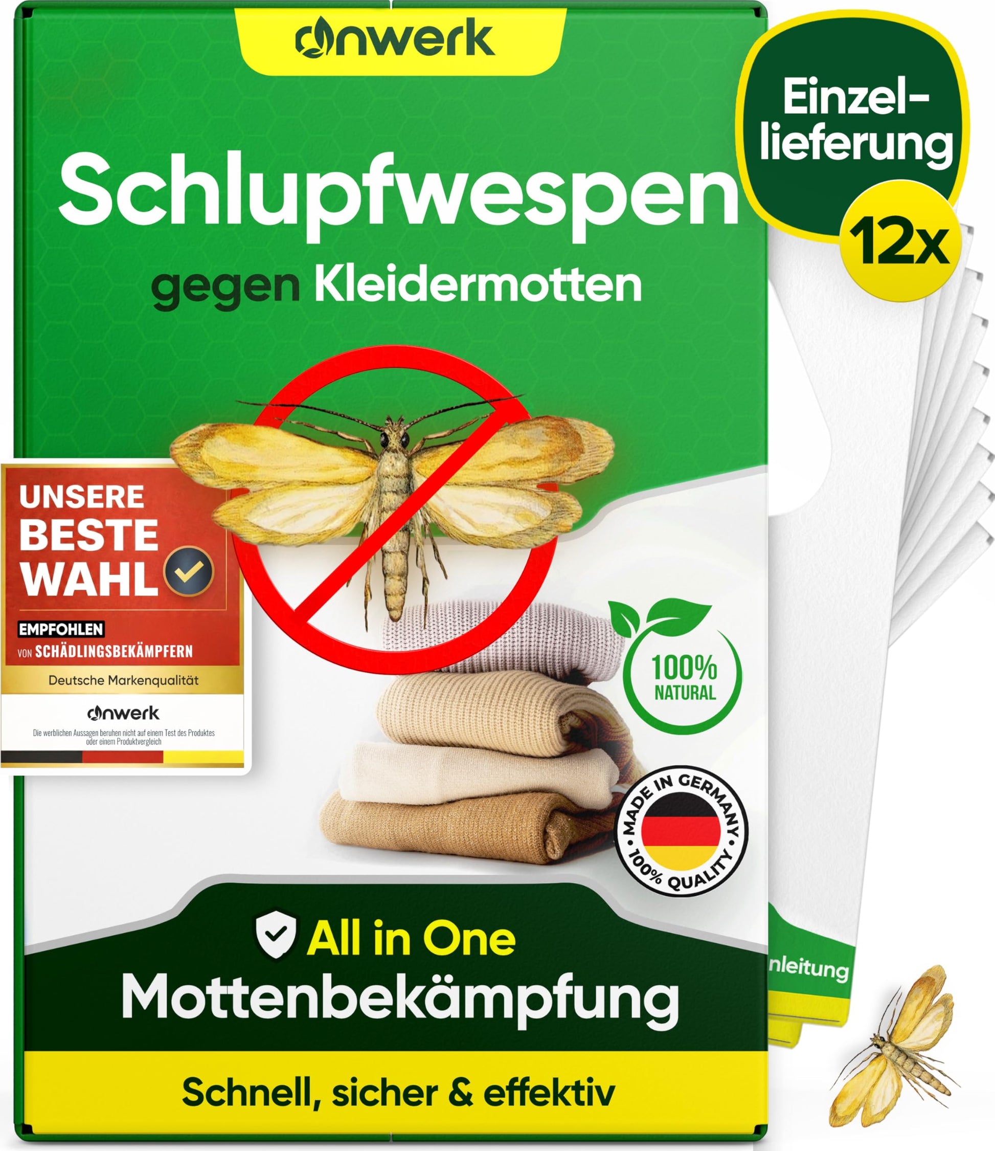 anwerk Schlupfwespen gegen Kleidermotten, 12 Karten, 1 Lieferung