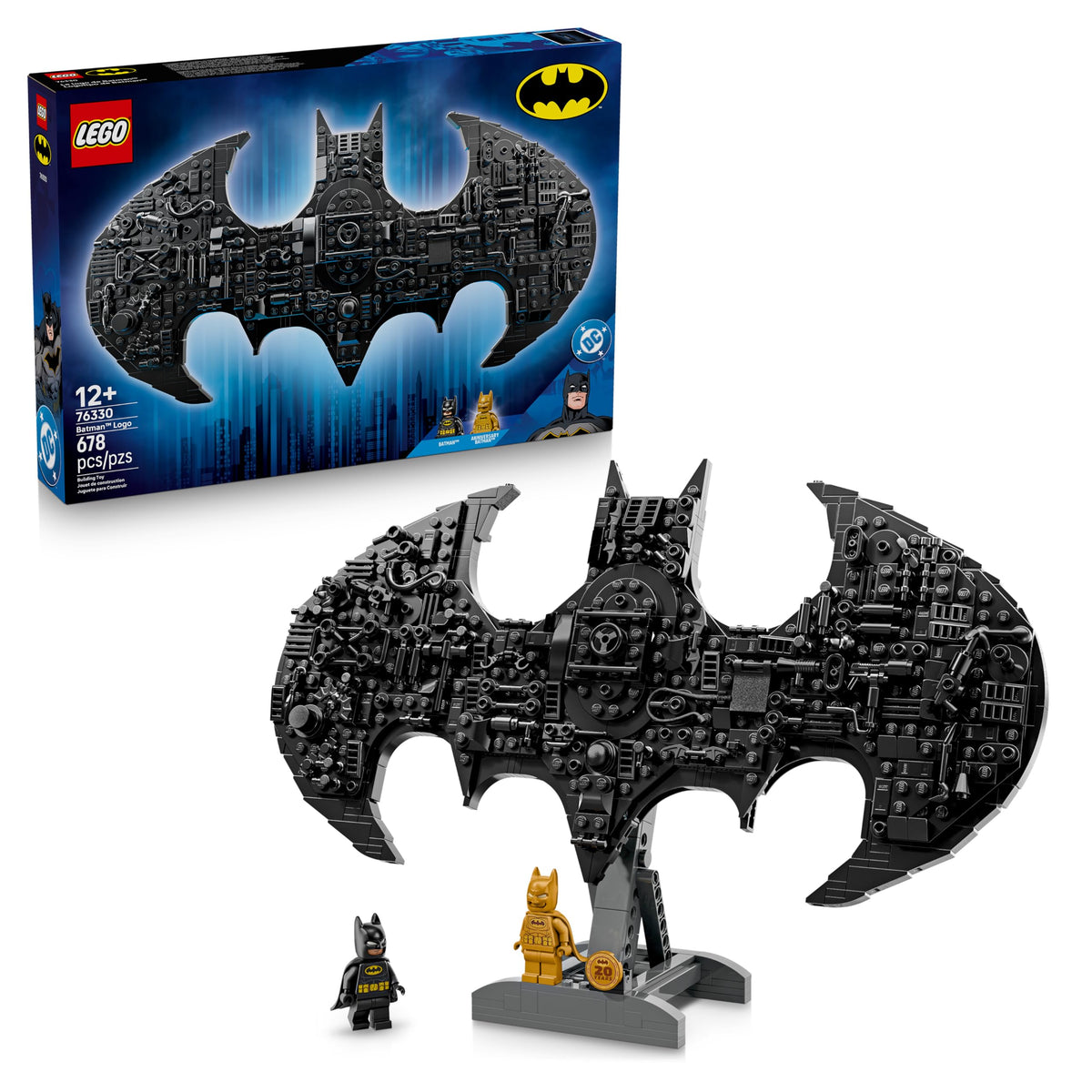 LEGO DC Batman Logo Bauset 76330 mit Minifiguren, 678 Teile