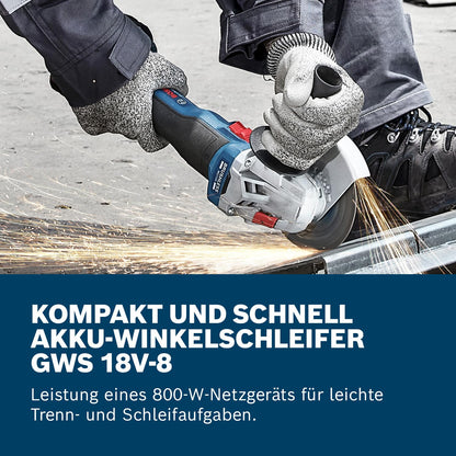 Bosch Professional GWS 18V-8 Akku-Winkelschleifer - 125mm