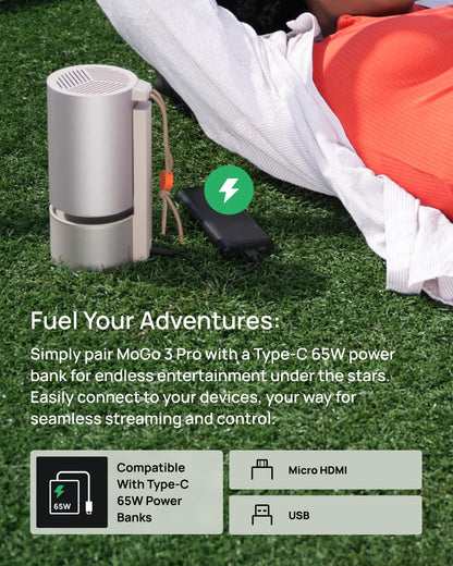 XGIMI MoGo 3 Pro Tragbarer Mini Beamer - Full HD, Google TV