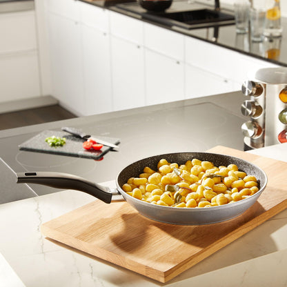 STONELINE Bratpfanne 28 cm, Aluguss, induktionsgeeignet, Grau