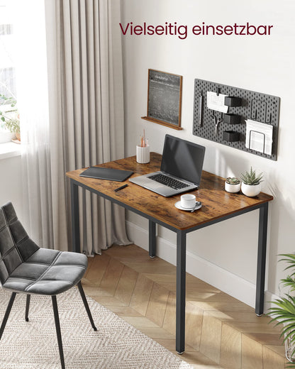 VASAGLE KDT081B01 Esstisch - Vintagebraun/Schwarz 110x70 cm