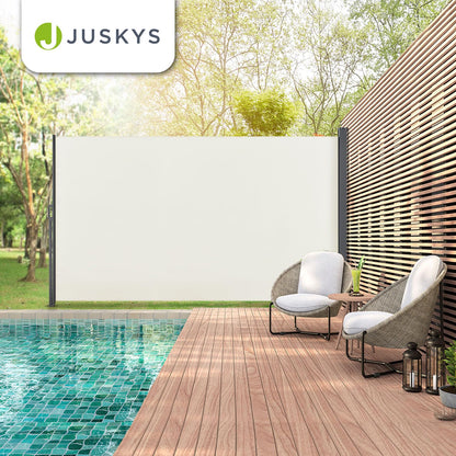 Juskys Seitenmarkise Dubai 160x300 cm Sichtschutz – Beige