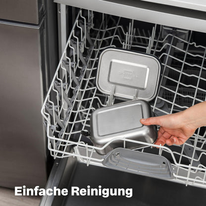 SILBERTHAL Brotdose Edelstahl Lunchbox mit Fächern – 3er Set