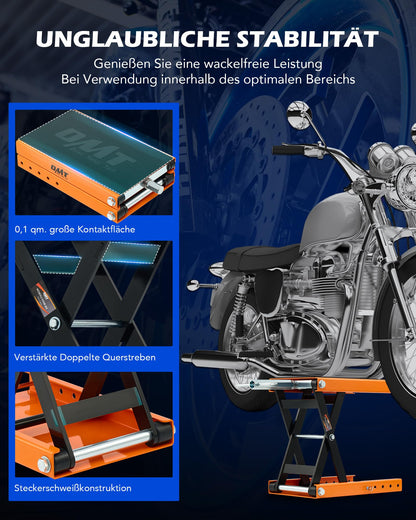 Orion Motor Tech Motorradheber 500kg Scherenheber - Orange