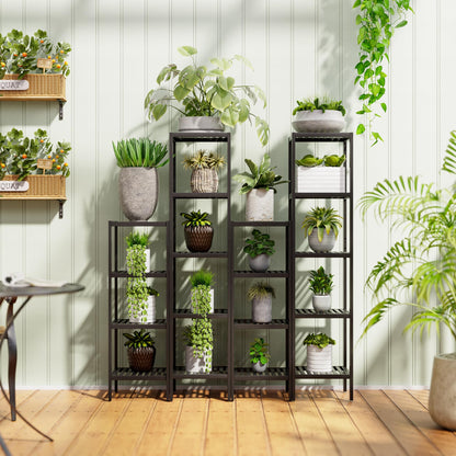 SMIBUY Bambus Aufbewahrungsregal 5 Ebenen – Schwarz Badezimmer