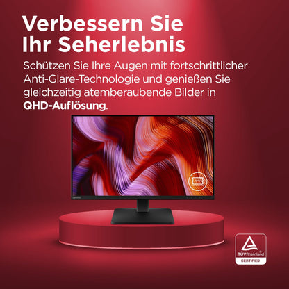 Lenovo L27qe 27 Zoll QHD Monitor, IPS, 100 Hz, Raven schwarz