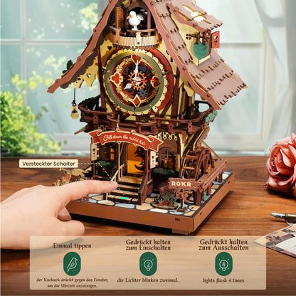 ROKR Kuckucksuhr 3D Holzpuzzle Modellbausatz Erwachsene LC901C