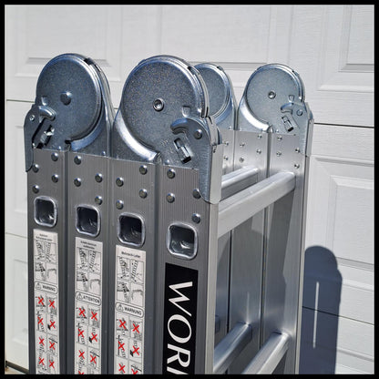 WORHAN Mehrzweckleiter KS6.7 - Anlege Stehleiter 6.7m