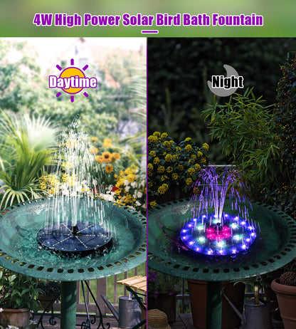 SZMP Solar Springbrunnen 4W mit 4000 mAh Akku und 60 LED