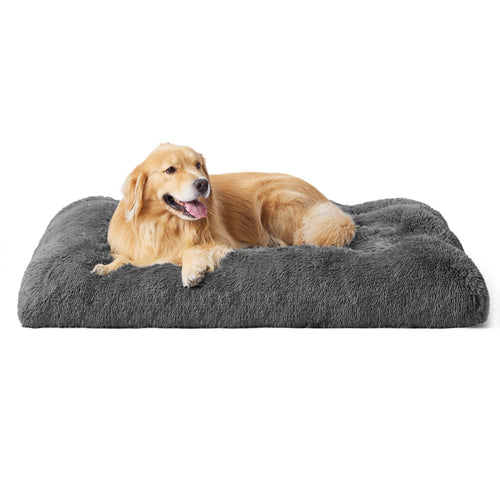 BEDSURE Hundebett grosse Hunde, waschbar, Dunkelgrau, 119x74x8 cm mit Sherpa-Fleece und rutschfester Unterseite