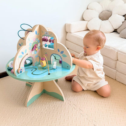 mamabrum Aktivitätstisch Montessori Motorik Holz Baby 1 Jahr