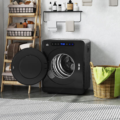 HOMCOM Mini Ablufttrockner Wäschetrockner 4 kg - Schwarz