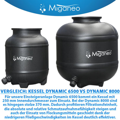Miganeo Dynamic 8000 Pro Sandfilteranlage - Schwarz, 370mm