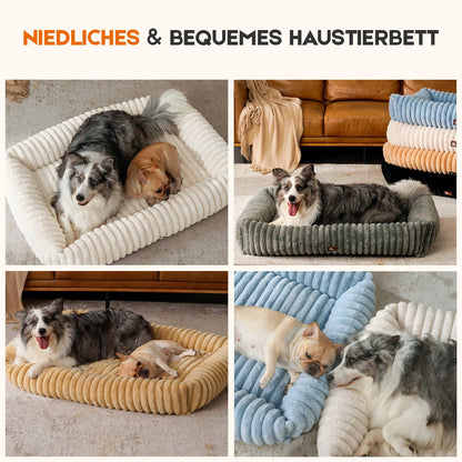 Upvilla Hundebett für grosse Hunde, waschbar, Beige, 92 × 69 cm