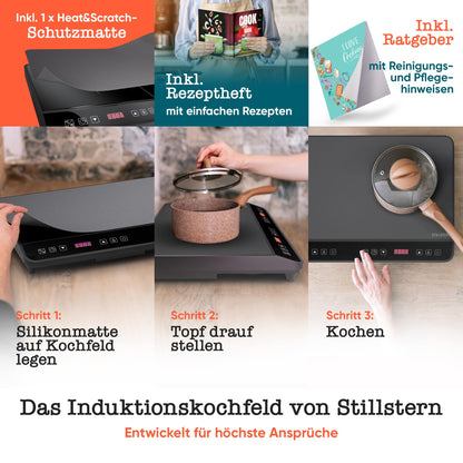 Stillstern ChefKoch Xtreme Duo Doppel-Induktionskochfeld 3600 W