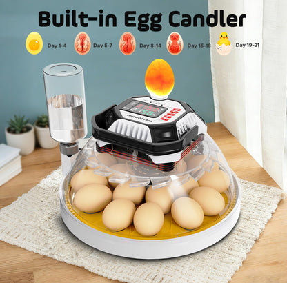 TRIOCOTTAGE Brutautomat MS12, vollautomatischer Inkubator für 18 Eier