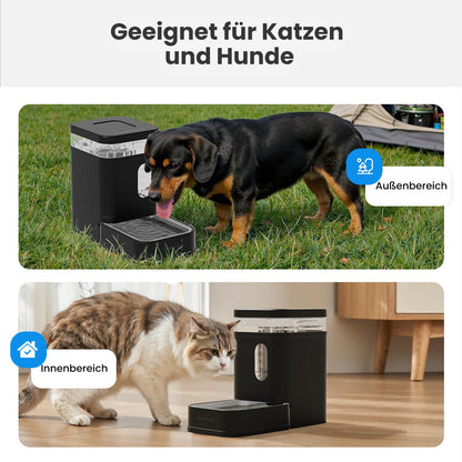 Gardner Pet Automatischer Wasserspender 6,5 L mit Edelstahlschüssel