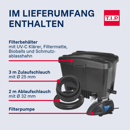 T.I.P. Teichaussenfilter-Set WDF 10000 UV 11 mit Pumpe, 10.000 l