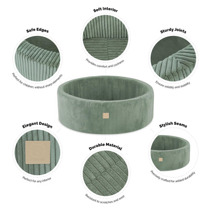 MISIOO Kinder Bällebad Schaumstoff 90x30cm – 200 Bälle