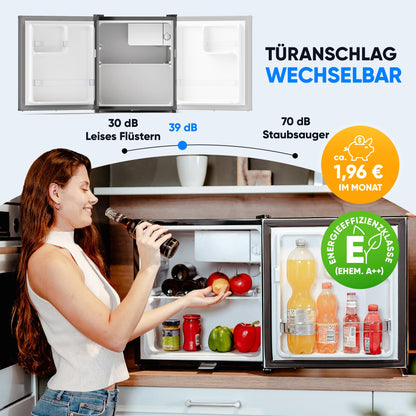 Stillstern Mini Kühlschrank E 45L – Abtauautomatik, Frostfach